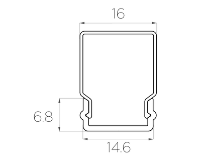 Алюминиевый профиль 4L-1606-S ANOD