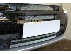 Защита радиатора Mitsubishi Outlander III 2015-2018 (4 части) chrome с парктроником и с камерой