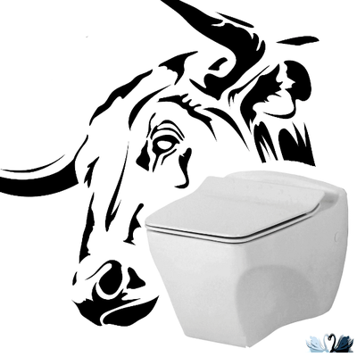 Чаша унитаза Creavit Bull BL320.00000 подвесная, с функцией биде Природный дизайн Голова быка