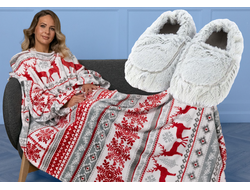 Новогоднее утро и тапочки MARSHMALLOW (серые)