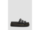 БОСОНОЖКИ DR. MARTENS BLAIRE FLOWER BUCKLE LEATHER SLIDE черные