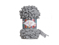 Пряжа Alize puffy fine  (Ализе Пуффи Файн)Состав: 100 % микрополиэстер акрил Вес: 100 гр Метраж: 14 м.   цвет  Серый 343