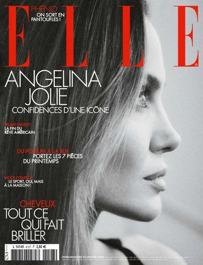 Elle France Magazine Issue 4127 Angelina Jolie Cover Plus Art And Decoration Magazine February 2025