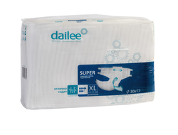 Подгузники для взрослых Daiiee Super (тяжелая степень недержания) размер ( ХL ) EXTRA LARGE   ( 4 )  (130 -175 СМ)  30  штук.