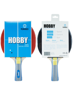 Ракетка для настол. тенниса TORRES Hobby, TT0003, коническая ручка