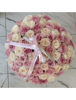 КОРЗИНА С ПИОНОВИДНЫМИ РОЗАМИ №37