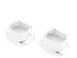 Маски MTF Light №03S для Bi-LED линз 3&quot; прямоугольные, хром. 2шт. MK03S