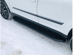 Пороги на Skoda Yeti черные