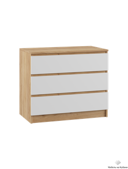 Мадера Комод К3М Крафт золотой/Белый