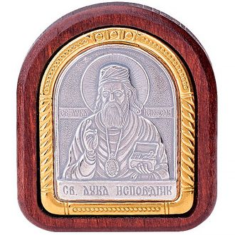 Святитель Лука Крымский, мини-икона, дерево-металл