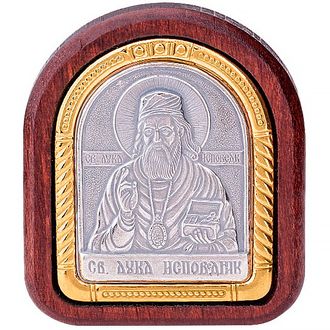 Святитель Лука Крымский, мини-икона, дерево-металл