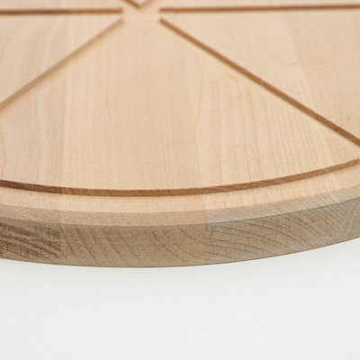 Доска деревянная с желобом "Для пиццы" на 6 кусков 320х18 мм, береза