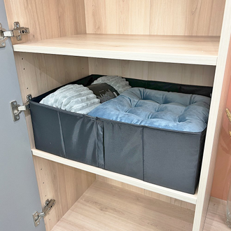 Короб для хранения БЕЗ крышки складной, черный (разные размеры)