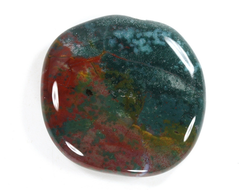 Гелиотроп, полировка плоская, Индия (37*37*6 мм, 19 г) №35502