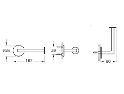 Держатель рулона туалетной бумаги VITRA ORIGIN, черный матовый, A4488736