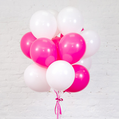 Белые, розовые, малиновые шары