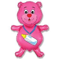 Воздушный шар фольгированный "Медвежонок девочка"  (Испания) 94 см.