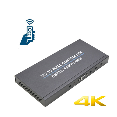 DE/VT-VWUHD1 (RS-232)  Контроллер видеостены 4К 2x2 с поддержкой управления по RS-232, пульт управления