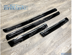 Молдинги Toyota Land Cruiser Prado 150 черные с хромом