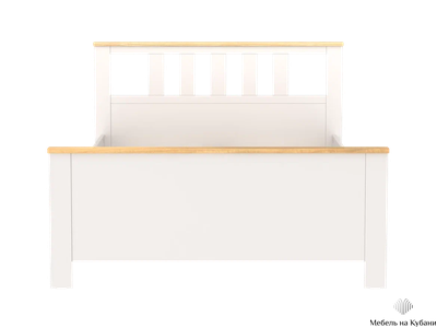 2.08.04.070.14 САГА кровать двойная 160х200 белая/ясень