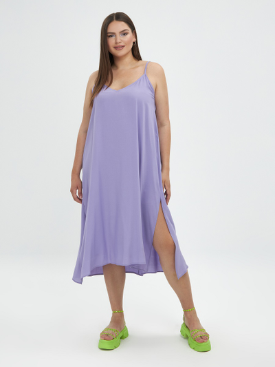 Платье на бретелях из вискозы, цвета в ассортименте