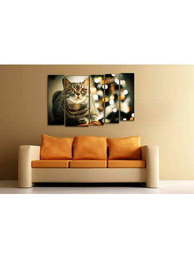 Модульная картина "Спокойствие в огнях"