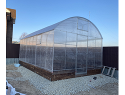 Сборка теплицы «ВАГОН» ширина 4м