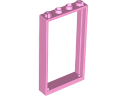 Door, Frame 1 x 4 x 6 with 2 Holes on Top and Bottom, Bright Pink (60596 / 6119404)
