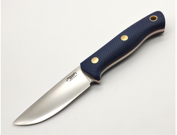 Нож Fang сталь N690 синяя микарта с насечкой