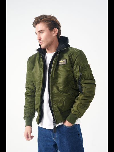 Куртка MA-1 HOODED D.GREEN/D.GREEN