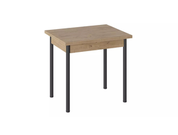 Стол Родос Тип 2 с опорой d40 Черный муар/Дуб Крафт золотой