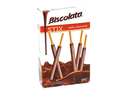 Бисквитные палочки Biscolata с мол.шок., 40 гр