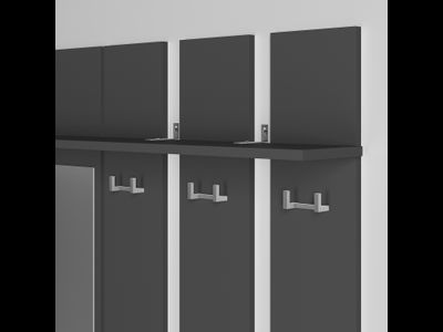 Прихожая Мия ПР-03 графит/графит 1000*2000* 376 мм