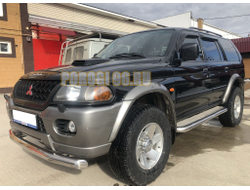 Защита переднего бампера d76 для Mitsubishi Pajero Sport (1998-2007)