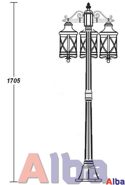 Lucerna 84808B Парковый светильник
