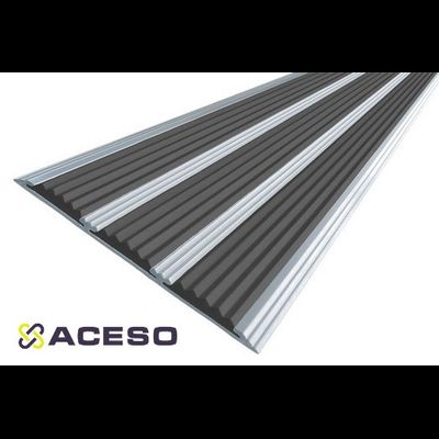 Алюминиевая полоса с тремя резиновыми вставками 3000 мм цвет в ассортименте