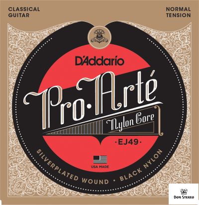 D`ADDARIO EJ49 SET PROARTE BLACK/SILVER NORM струны для классической гитары, нейлон