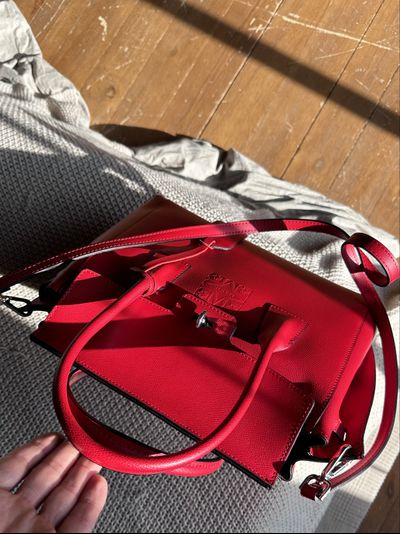 Женская форматная сумка из натуральной кожи, цвет красный рубин, Vera Pelle  Арт.022032