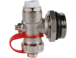 Регулируемый концевой фитинг ROMMER с дренажным вентилем, ручной воздухоотводчик 1"