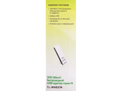 TP-LINK WI-FI адаптер WN821N Белый