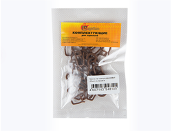 Крючок на кольцо коричневый 20шт [8890]