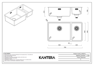 Мойка Kantera Lucia LUR221/L