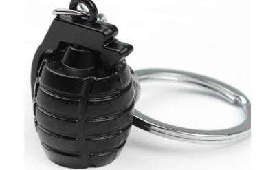 Брелок «ГРАНАТА», металл ЧЁРНЫЙ