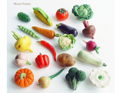 Овощи из полимерной глины улучшенные.