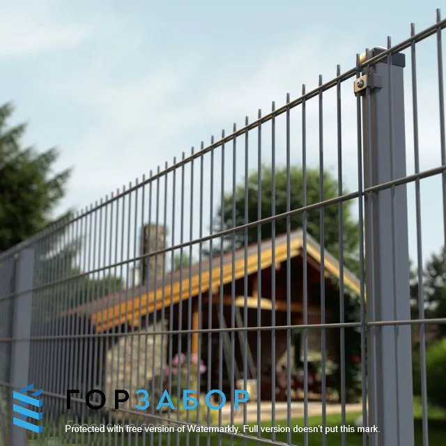 Установка панельного ограждения из 2Д секций