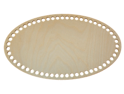 Дно для сумки овал 26х15 см  с отверстиями