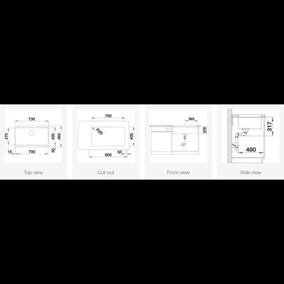 Мойка Blanco ETAGON 700-U Silgranit 525176
