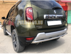 Защита заднего бампера d42 для Renault Duster (2015-2021)