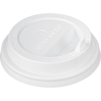 Крышка для стакана пластиковая с клапаном D=80мм, бел.,100 штук в упаковке HSL80