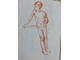 "Портрет художника" бумага карандаш Кондратова О.Е. 1974 год